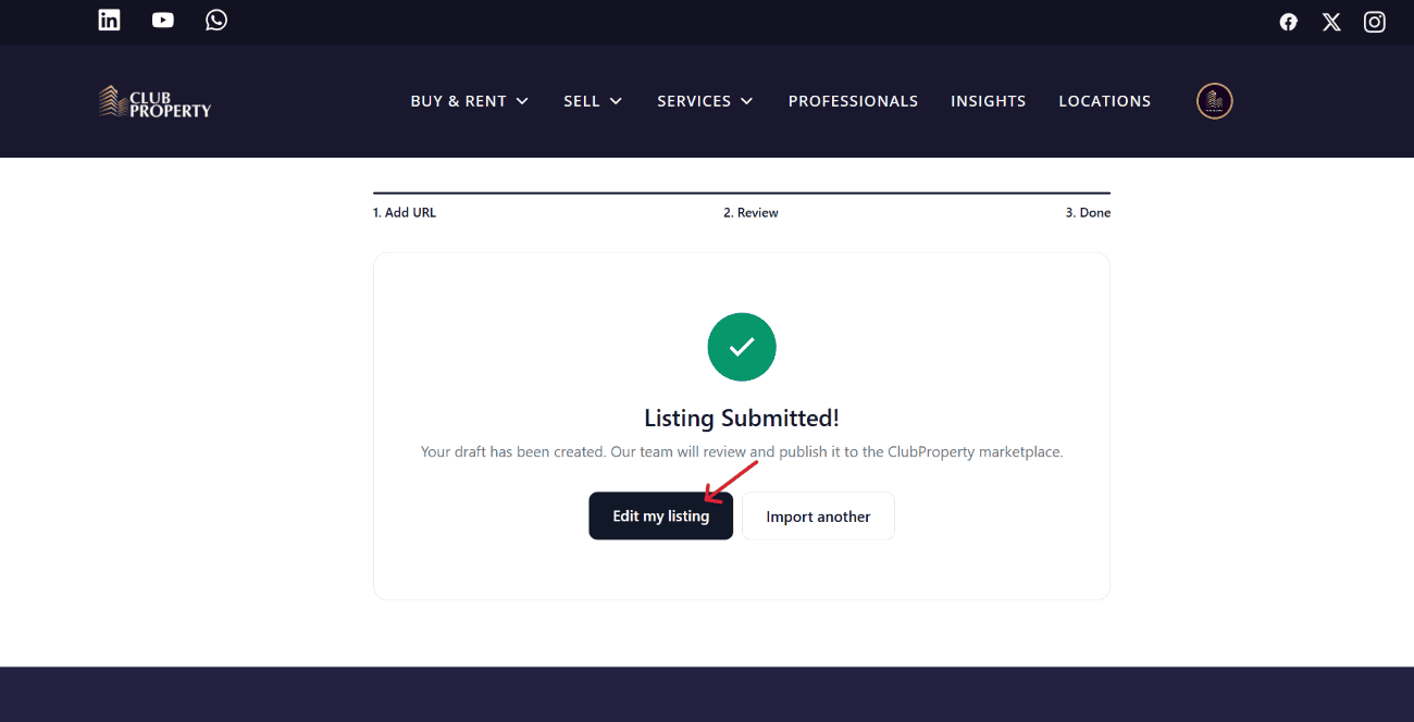 Edit my Listing