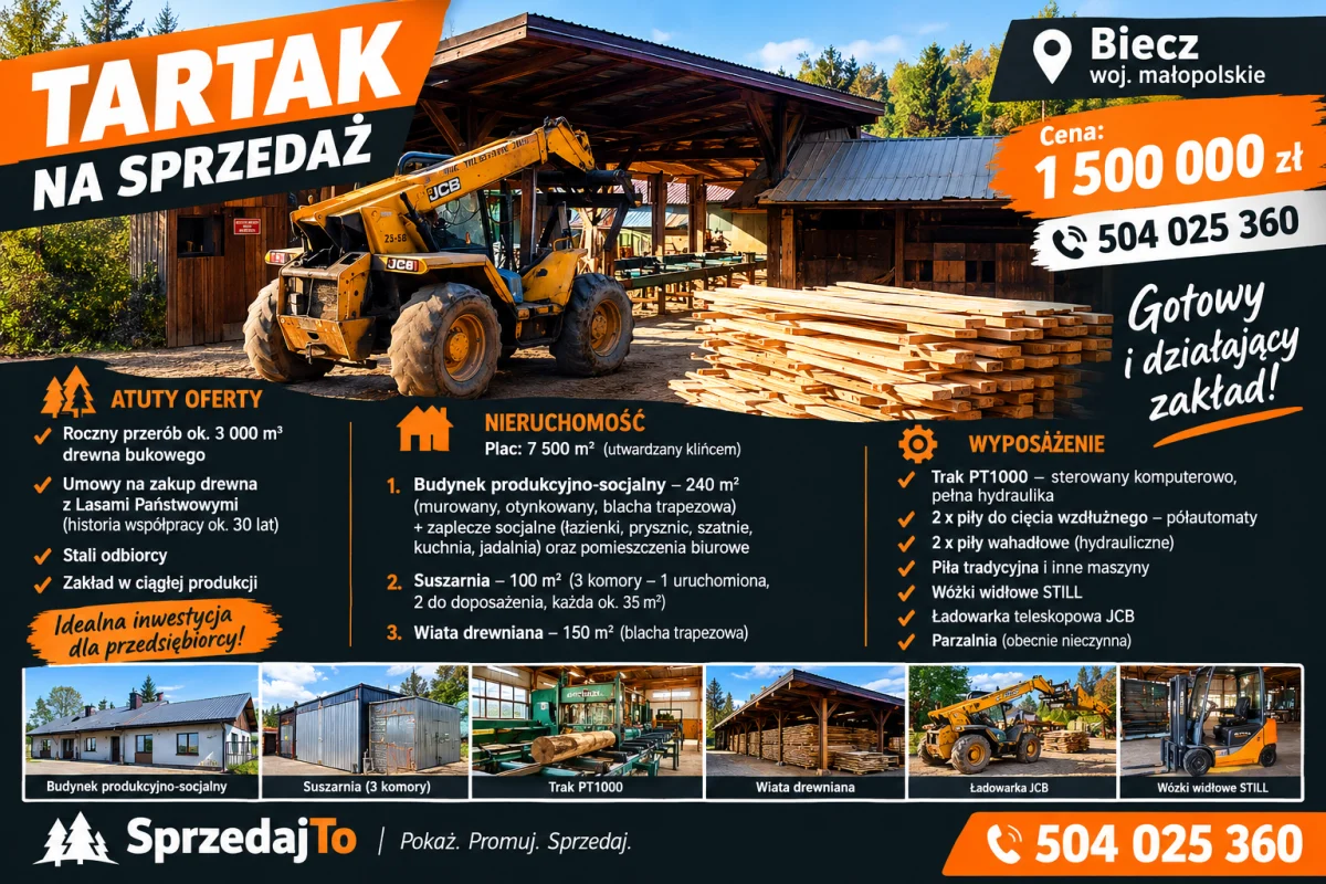 Factory for Sale in 38-340 Biecz, Poland USD 394,800