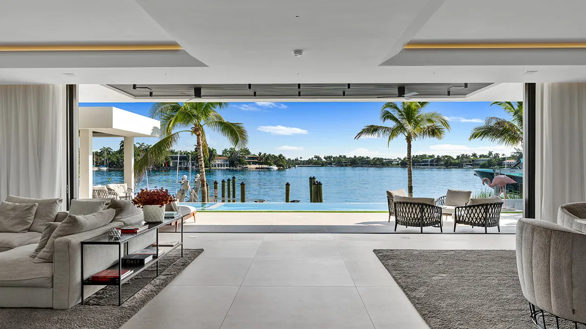 A Modern Miami Beach Mansion With 90 Feet of Waterfront Lists for $42 Million