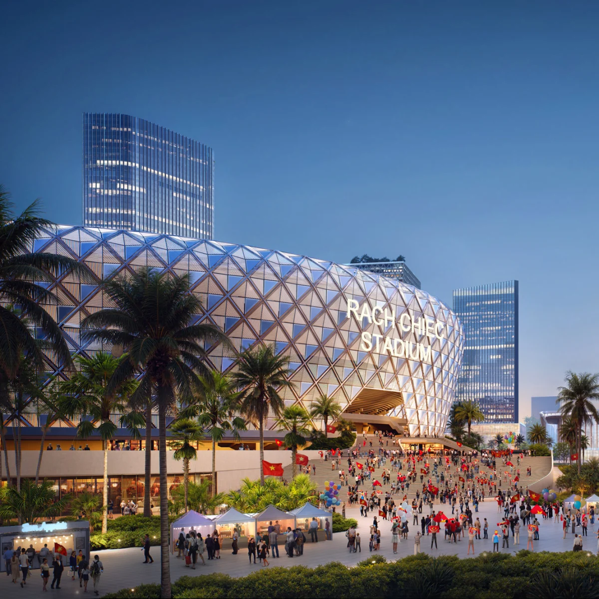Populous reveals design for 70,000-seat Vietnamese national stadium