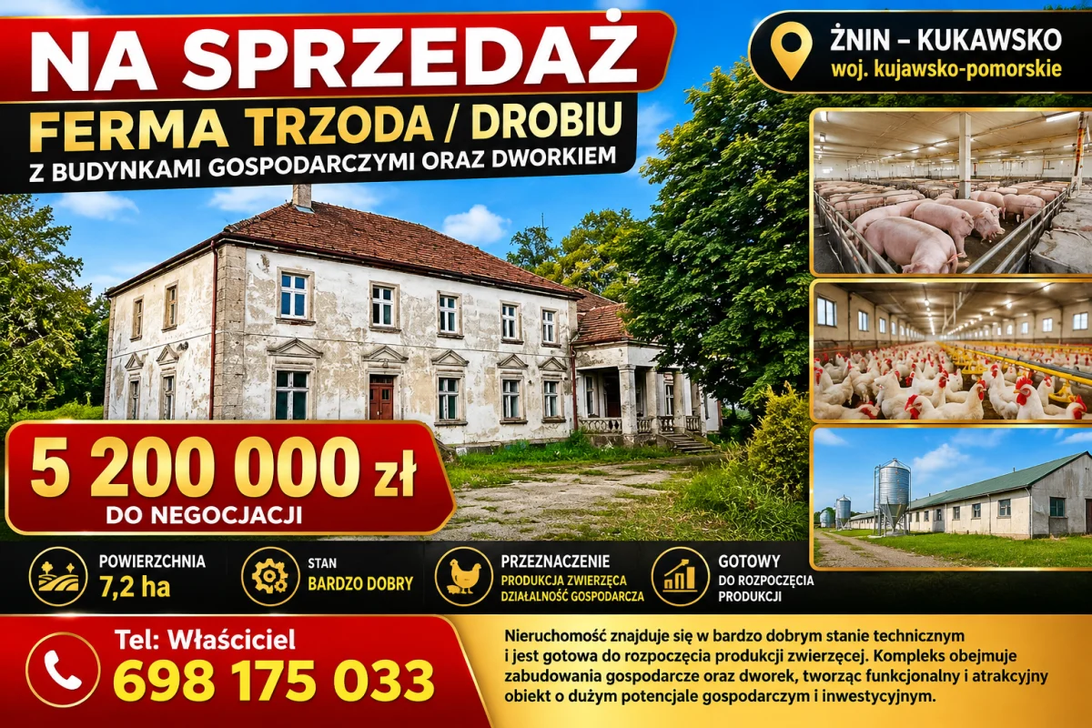 Other for Sale in Żnin -kukawsko pomorskie USD 1,353,000