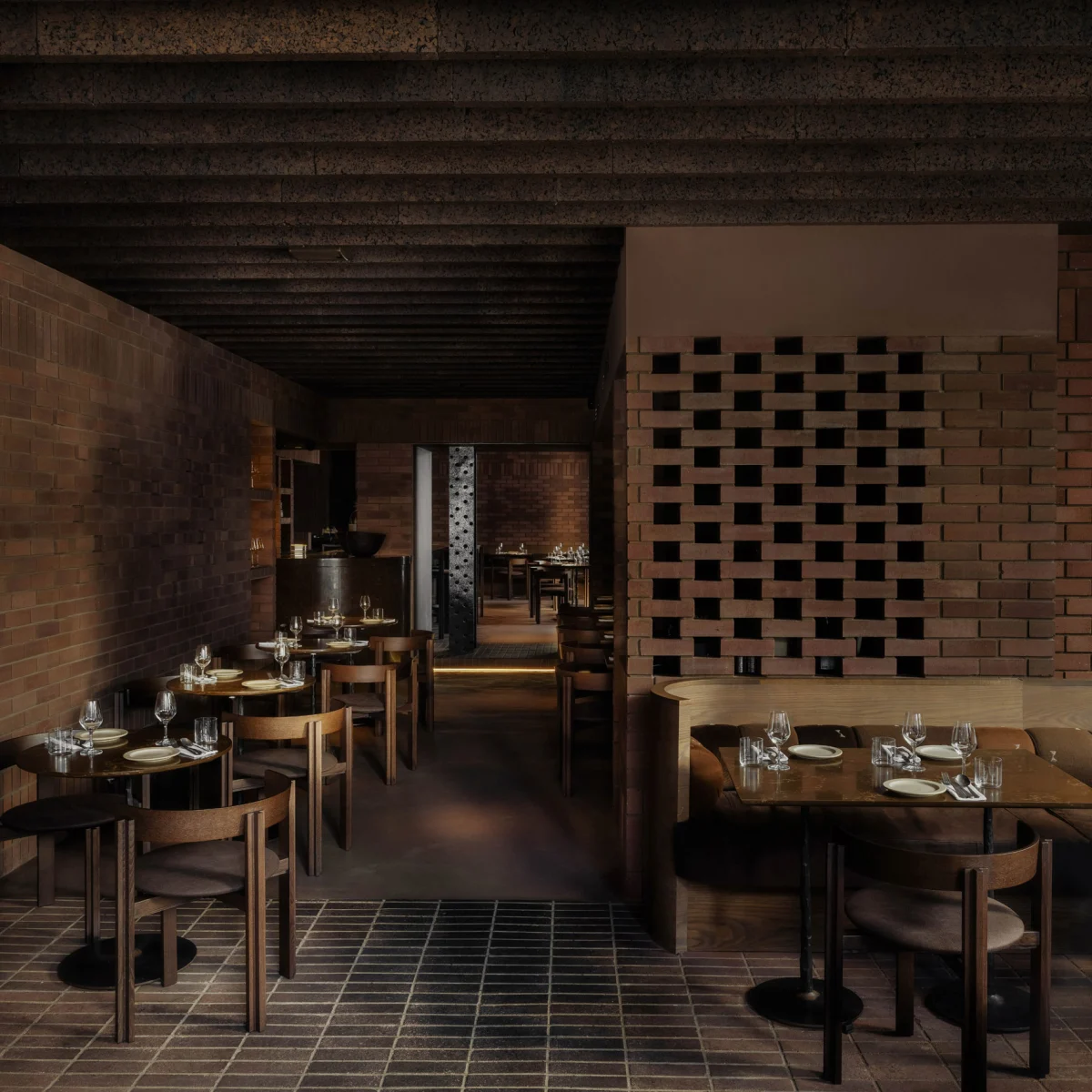 Box 9 used “brick on every surface” in Soho restaurant Kid